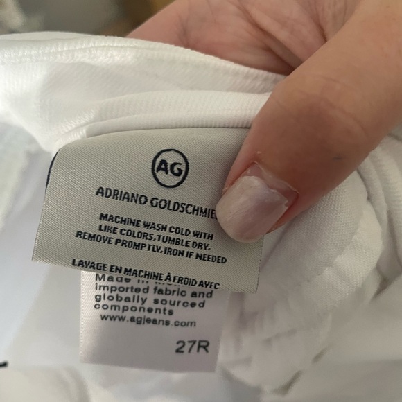 Adriano Goldschmied White Straight Leg Jeans Size 27 - Picture 5 of 11